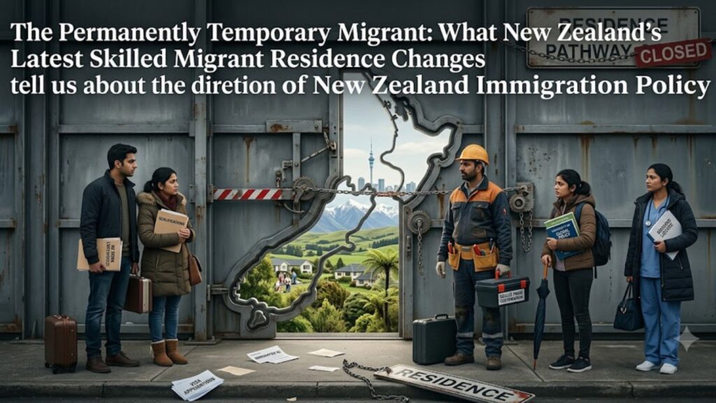 New Zealand Skilled Migrant Residence Changes showing the permanently temporary migrant pathway